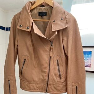 Mackage Kenya leather moto jacket.